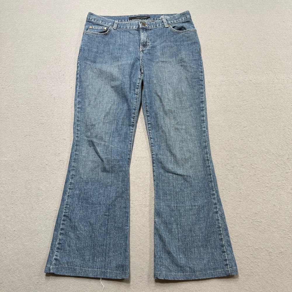 Calvin Klein Jeans Women's 10 Blue Bootcut Double Stone Wash Mid Rise Relaxed